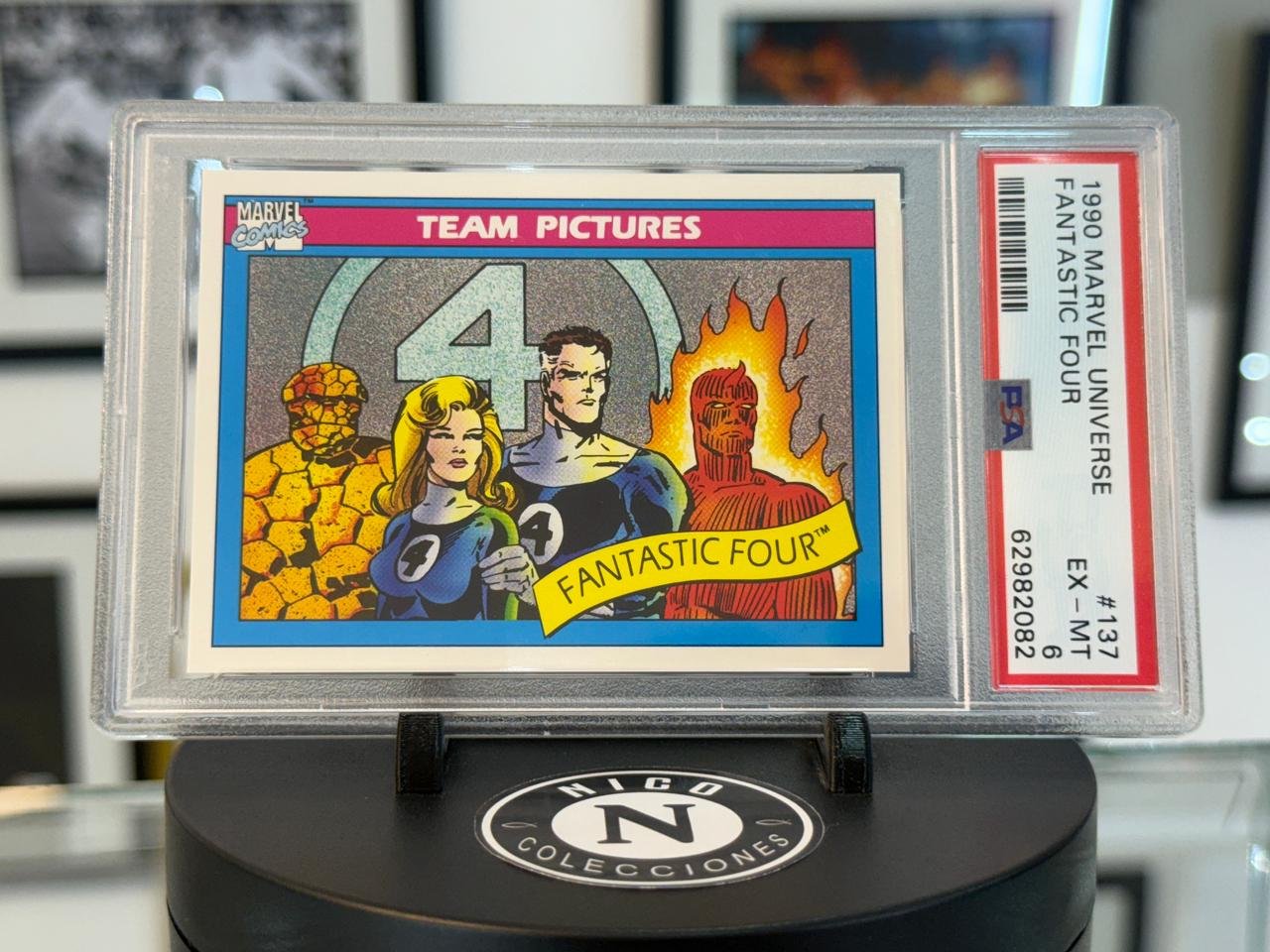 Card Marvel - Los 4 fantástico 1990 - Certificada por PSA 💯