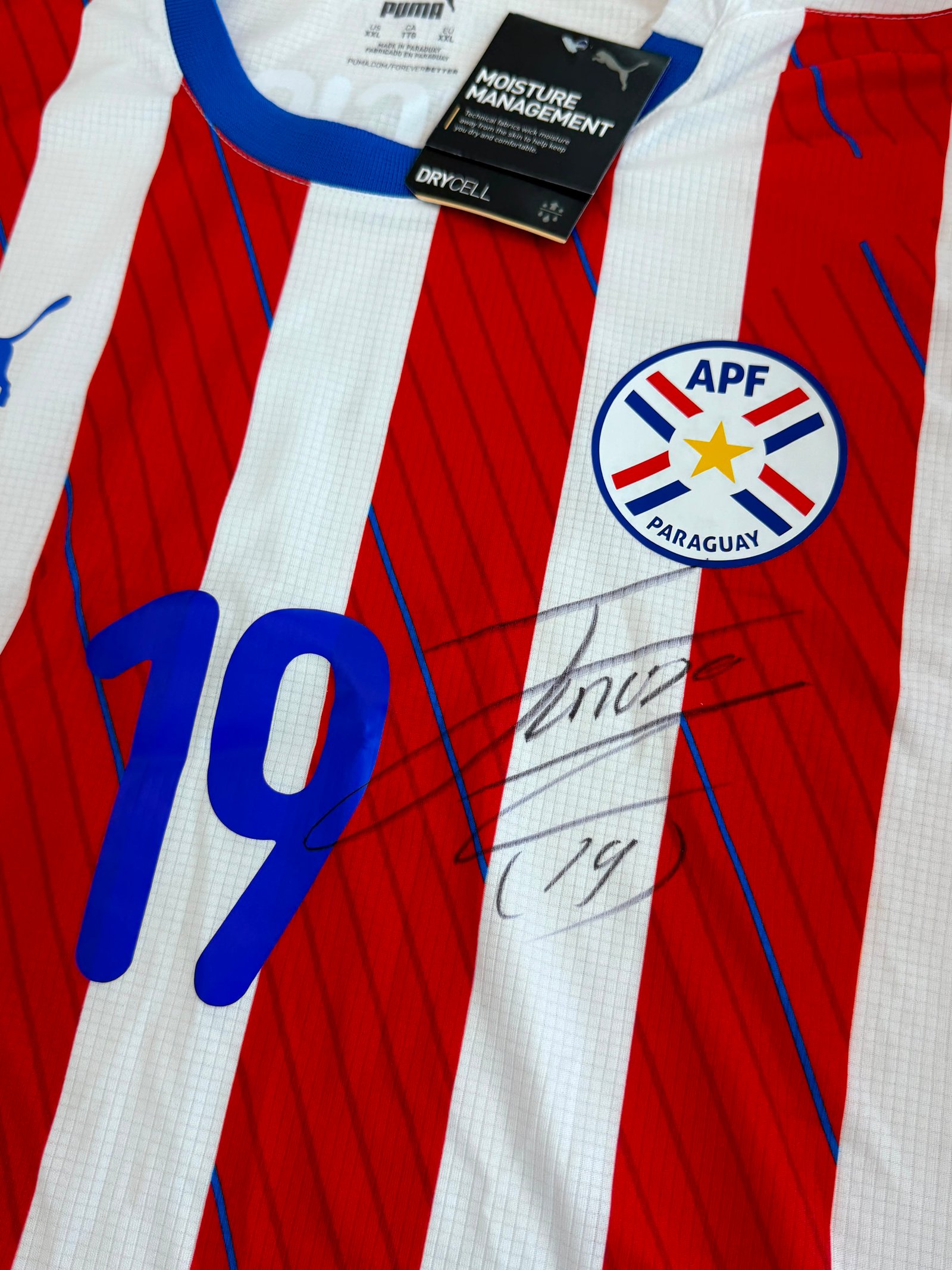 🇵🇾🤩 Autógrafo Original de Julio Enciso - Camiseta Original eliminatorias para el mundial 2026