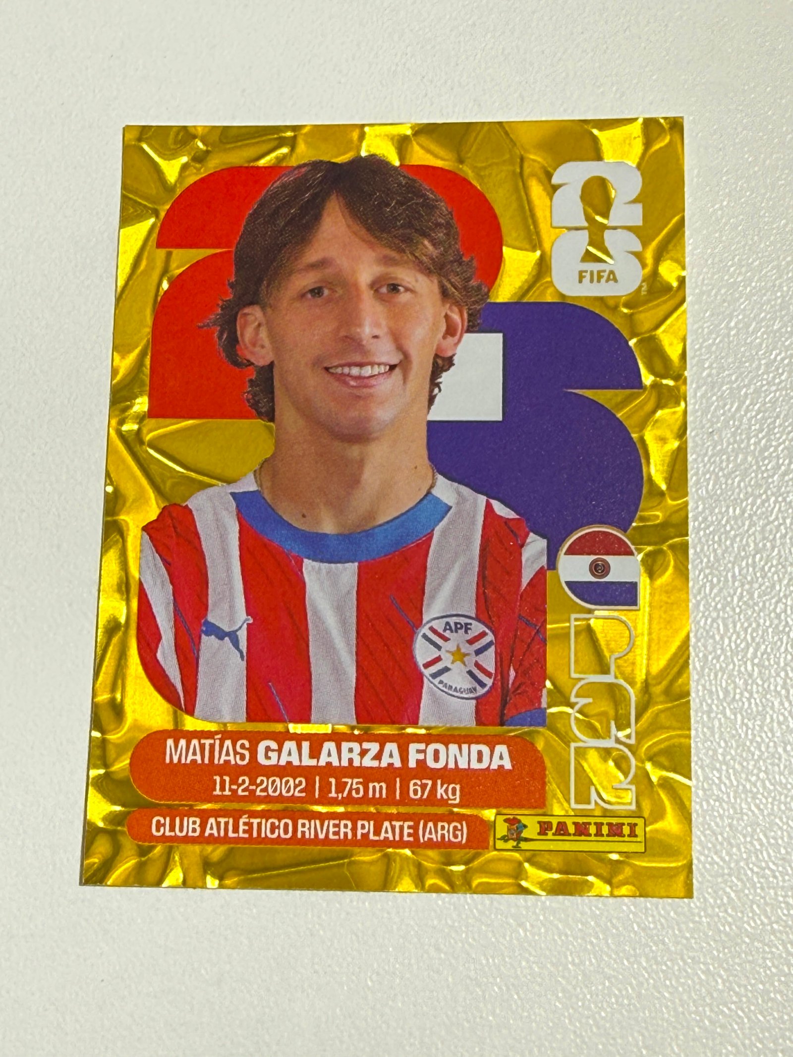 💎🔝 Panini versión GOLD - Matías Galarza 🤩