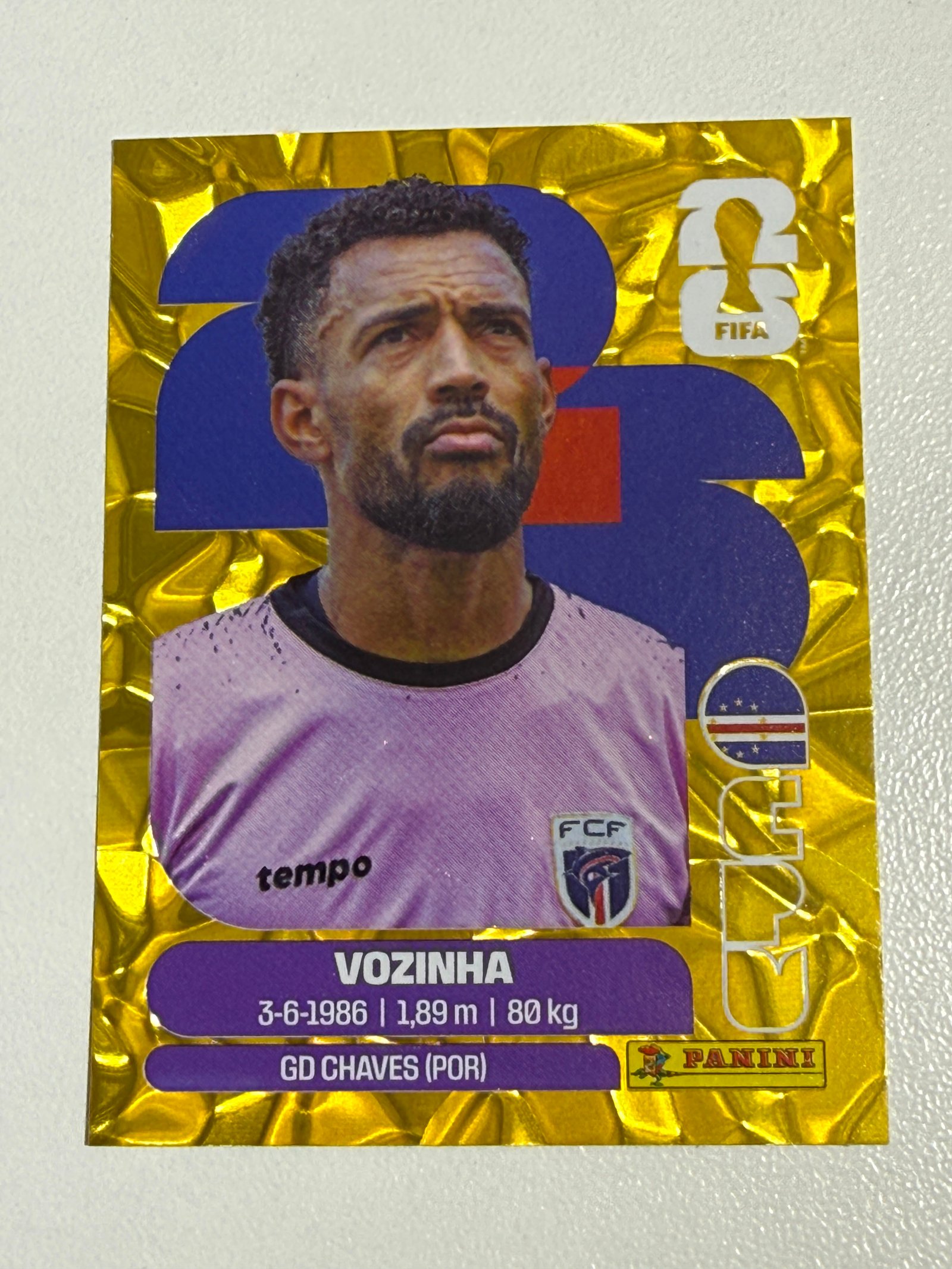 💎🔝 Panini versión GOLD - Vozinha - Tremendo arquero Sres.🤩